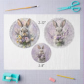 Papier Mousseline Découpage Lapin Lavande de Printemps Ronds de 12" (Artisanat)