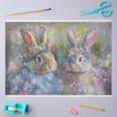 Papier Mousseline Découpage Lapins de Pâques Aquarelle Whimsal (Artisanat)