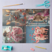 Papier Mousseline Découpage lapins de Saint-Valentin fantaisie Cocho (Artisanat)