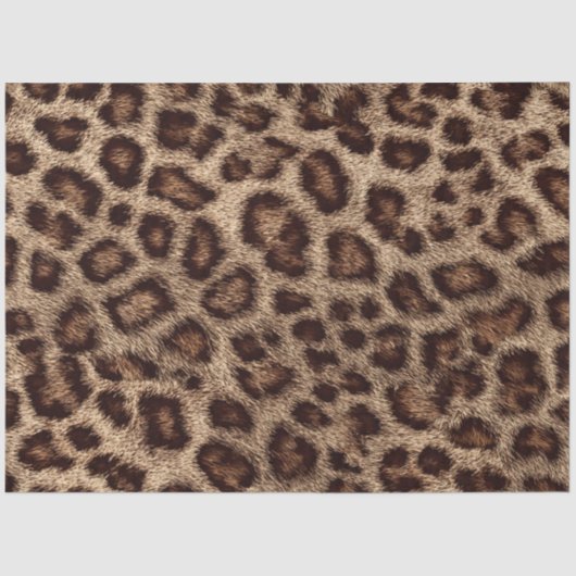 Papier Mousseline Decoupage Leopard Print Faux Texture  (Recto)
