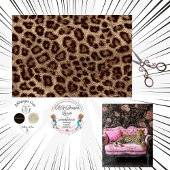 Papier Mousseline Decoupage Leopard Print Faux Texture 