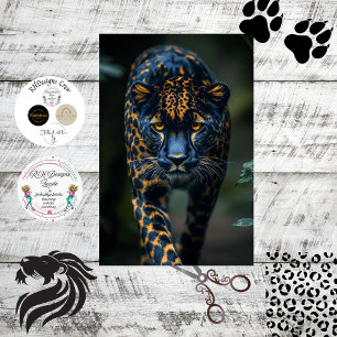 Papier Mousseline Découpage Leopard taches sombres perçage du regard