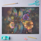 Papier Mousseline Découpage Les ailes Motifs de libellules complexes (Artisanat)