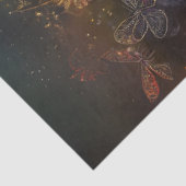 Papier Mousseline Découpage Les ailes Motifs de libellules complexes (Détail)