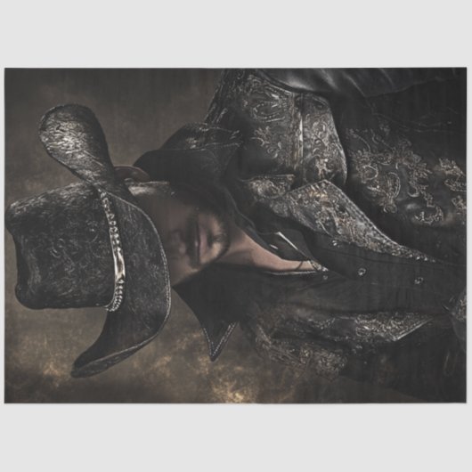 Papier Mousseline Découpage L'hors-la-loi occidentale dans Black-Jac (Recto)