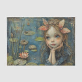 PAPIER MOUSSELINE DÉCOUPAGE LILY POND FAIRY (Recto)