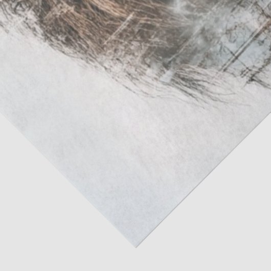 Papier Mousseline Découpage Lion majestueux & Croix (Détail)