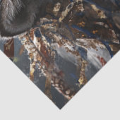 Papier Mousseline Découpage Lion royal majestueux en armure (Détail)