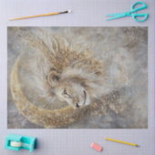 Papier Mousseline Découpage Lions Mystiques Crescent Tête Or Lune (Artisanat)