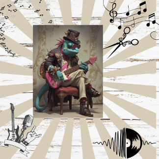 Papier Mousseline Decoupage Lizard The Sonic Swagger 1 Man Band