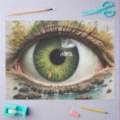 Papier Mousseline Découpage L'oeil de l'Univers comme paysage (Artisanat)