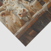 Papier Mousseline Découpage Longhorn Cows Bar Boire Milkshakes (Détail)