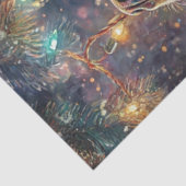 Papier Mousseline Découpage Lumières de Noël Golden Retriever (Détail)