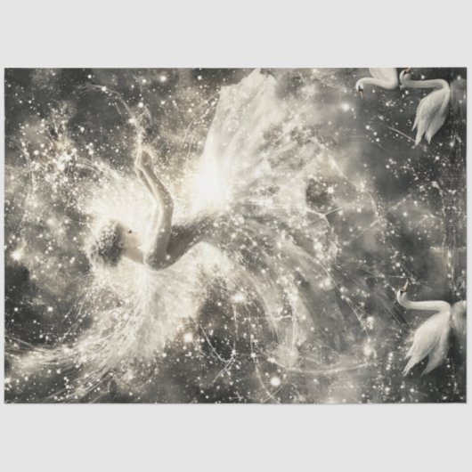 Papier Mousseline Découpage Lumineuse Ballerina Danse Magiquement (Recto)