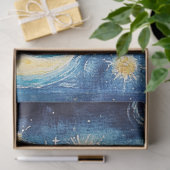 Papier Mousseline Découpage Lune de croissant lunaire autour du Sole (Cadeau)