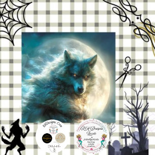 Papier Mousseline Découpage Lune Werewolf Imaginaire Créature