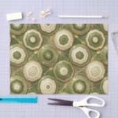 Papier Mousseline Découpage Luxueux | Géode d'agate vert olive + or (Artisanat)