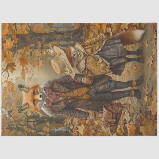 Papier Mousseline Découpage M. Fox Ponts et fille Lily (Recto)