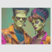 Papier Mousseline Découpage M. Mme Hot & Haunted Couple (Recto)