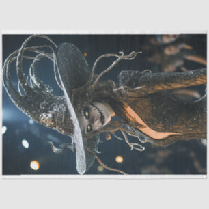 Papier Mousseline Découpage Magique Black Ornate Sorcière Costume