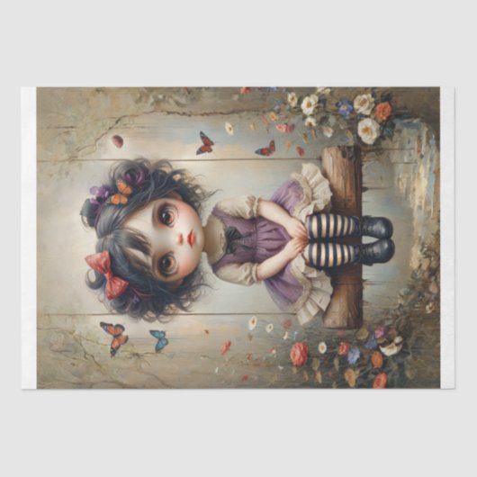 Papier Mousseline Découpage magique mélancolique (Recto)