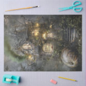 Papier Mousseline Découpage Maison d'arbre de forêt de contes de fée (Artisanat)