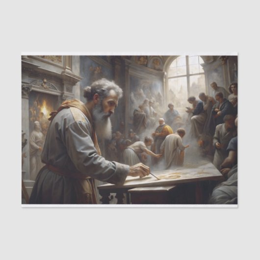 Papier Mousseline Découpage maître Renaissance (Recto)