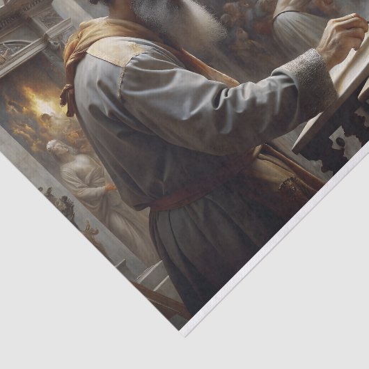 Papier Mousseline Découpage maître Renaissance (Détail)