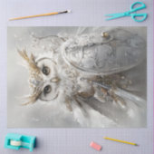 Papier Mousseline Découpage Majestic Chouette blanche épée & Bouclie (Artisanat)