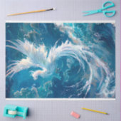 Papier Mousseline Découpage Majestic Ethereal blanc Phoenix (Artisanat)