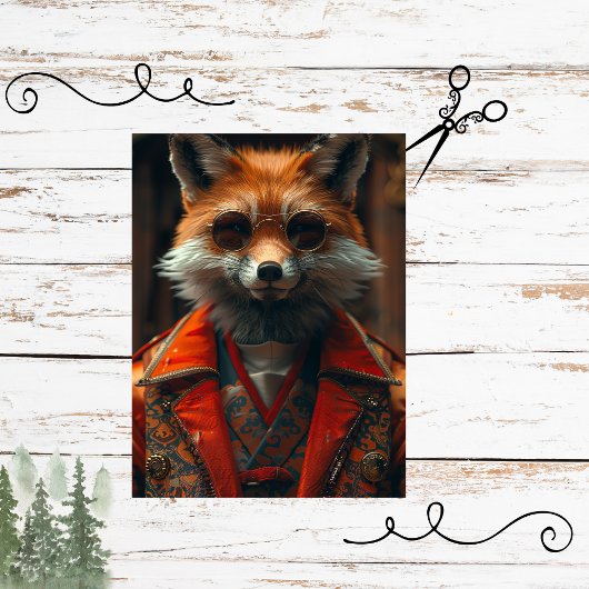 Papier Mousseline Découpage Majestic Fox Regal Flair