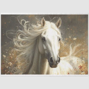 Papier Mousseline Découpage Majestic Horse Portrait Peinture Dream