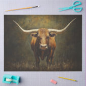Papier Mousseline Découpage Majestic Longhorn Bull Red Brown (Artisanat)
