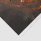 Papier Mousseline Découpage Majestic Wildlife Tiger Fire Art (Détail)