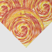 Papier Mousseline Découpage Mandala rouge orange jaune (Détail)