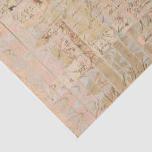 Papier Mousseline Découpage manuscrite vintage de texture rustique (Détail)