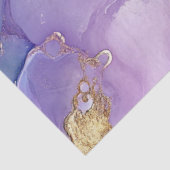 Papier Mousseline Découpage Marbre Faux Finition Purple Or Bleu (Détail)