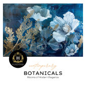 Papier Mousseline Découpage marine et dorée d'algues florales