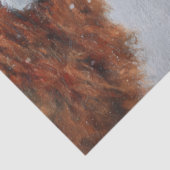 Papier Mousseline Découpage Mère et veau des Highlands Nez au nez (Détail)