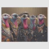 Papier Mousseline Découpage Metallica Turquie Feathers Funk Band (Recto)