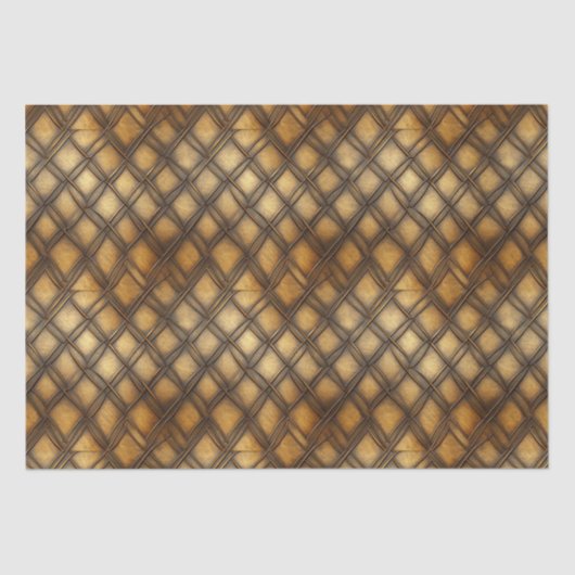 PAPIER MOUSSELINE DÉCOUPAGE MÉTALLIQUE EN BOIS D'OR (Recto)