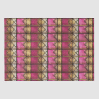 PAPIER MOUSSELINE DÉCOUPAGE MÉTALLIQUE EN BOIS GOTHIQUE ROSE