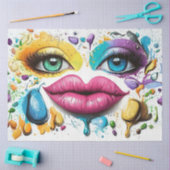 Papier Mousseline Découpage Métissant YES Vibrant Color Pop Art (Artisanat)