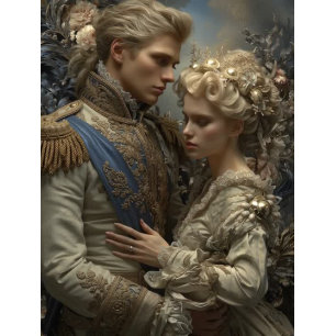Papier Mousseline Decoupage Midnight Romance Couple Royal