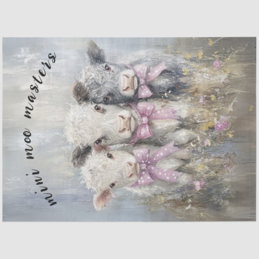 Papier Mousseline Découpage Mini Moo Master Highland Calques (Recto)