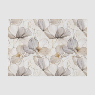 Papier Mousseline Découpage minimaliste des fleurs de trait