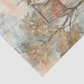 PAPIER MOUSSELINE DÉCOUPAGE MIXTE DES MÉDIAS DE LA FERME DE PAYS SHA (Détail)