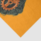 Papier Mousseline Découpage Mme Moster Bold Orange Industria (Détail)