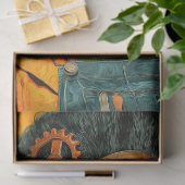 Papier Mousseline Découpage Mme Moster Bold Orange Industria (Cadeau)