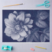 Papier Mousseline Découpage mobilier daliah marine bleu monochromati (Artisanat)